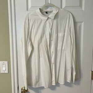White button down light weight white shirt